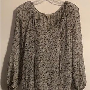 Lucky Brand shear long sleeve blouse